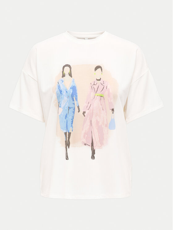 ONLY ONLY Póló Melina 15342876 Fehér Regular Fit
