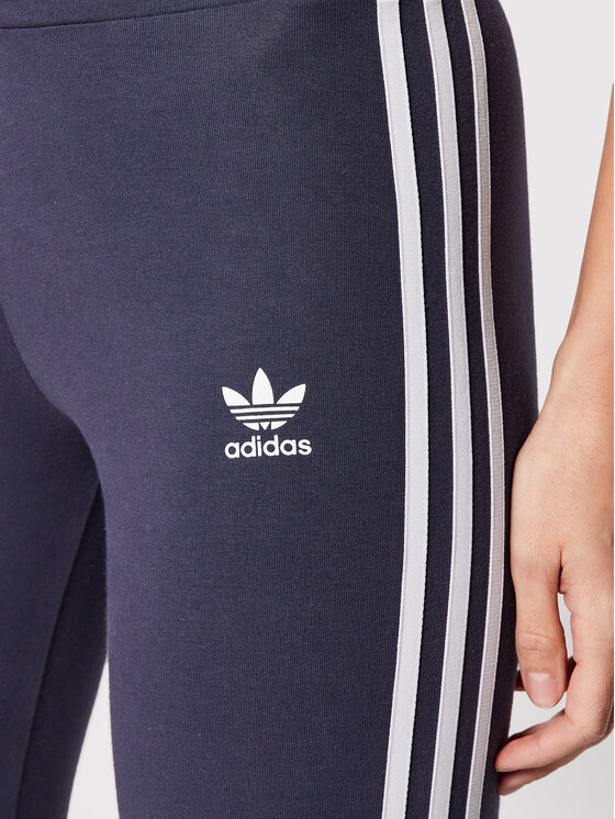 Adidas originals 3 stripe leggings navy discount