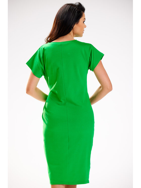 Infinite You Infinite You Sukienka letnia M302 Zielony Basic Fit