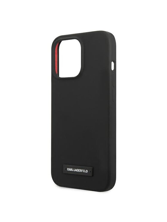 KARL LAGERFELD KARL LAGERFELD Etui na telefon Silicone Plaque Czarny