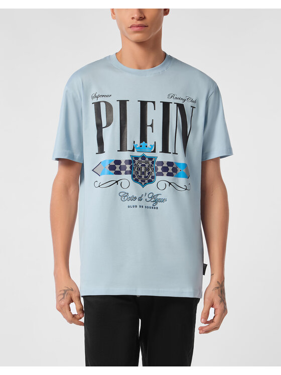 PHILIPP PLEIN PHILIPP PLEIN T-Shirt 24673 Niebieski jasny Regular Fit