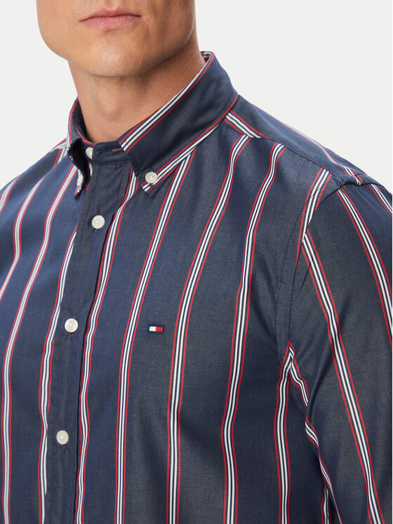 Tommy Hilfiger Tommy Hilfiger Риза Poplin MW0MW44588 Тъмносин Regular Fit