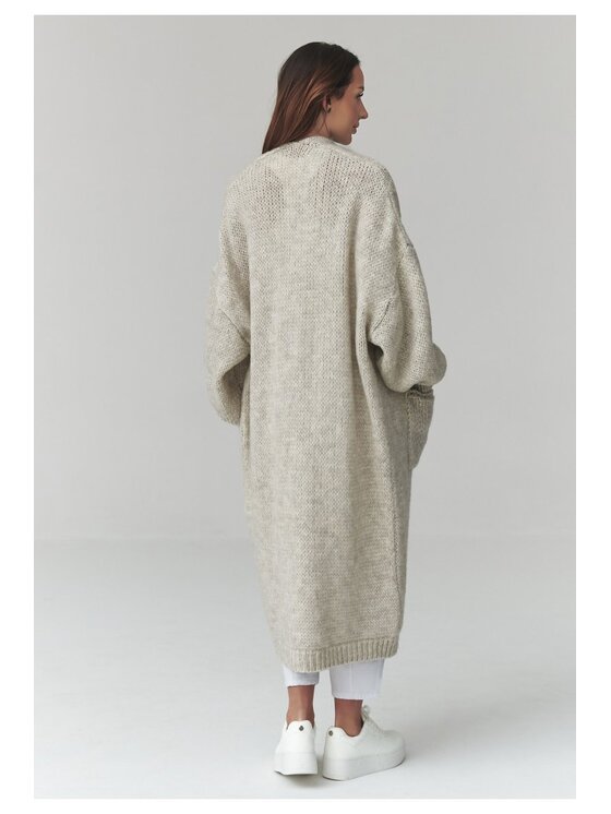 Makadamia Makadamia Sweter S172 Szary Loose Fit