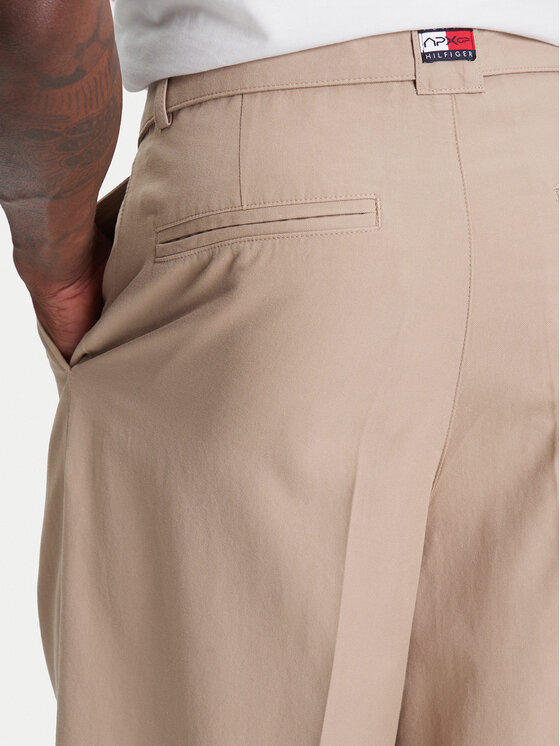 Tommy Hilfiger Tommy Hilfiger Pantaloni di tessuto F1 Movie Public MW0MW41373 Beige Straight Fit