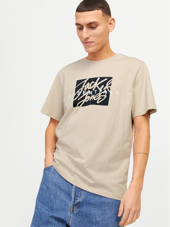 Jack&Jones Jack&Jones T-shirt Colton 12268439 Bež Standard Fit