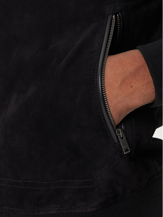 BOSS BOSS Lederjacke Johice 50543505 Schwarz Regular Fit