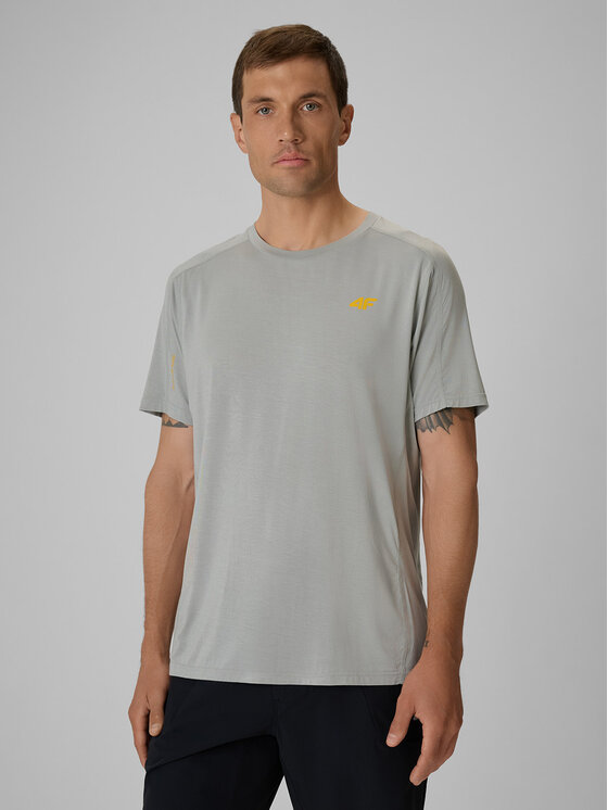 4F 4F Koszulka techniczna TREKKING Szary Regular Fit