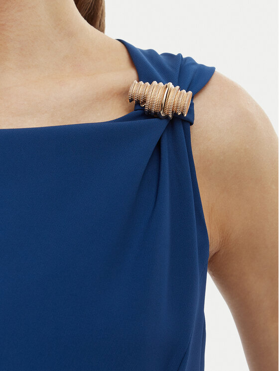 Rinascimento Rinascimento Večernja haljina CFC0020281002 Plava Slim Fit