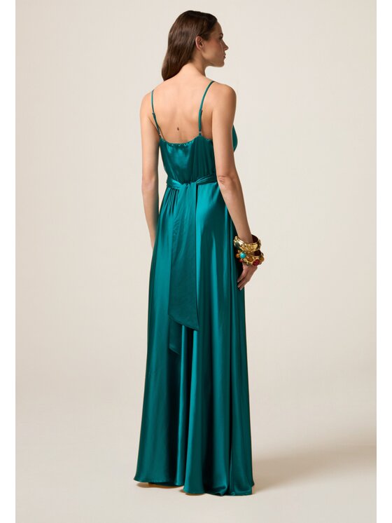 Oltre Oltre Abito da sera 7377R004922N025 Turchese A-Line Fit