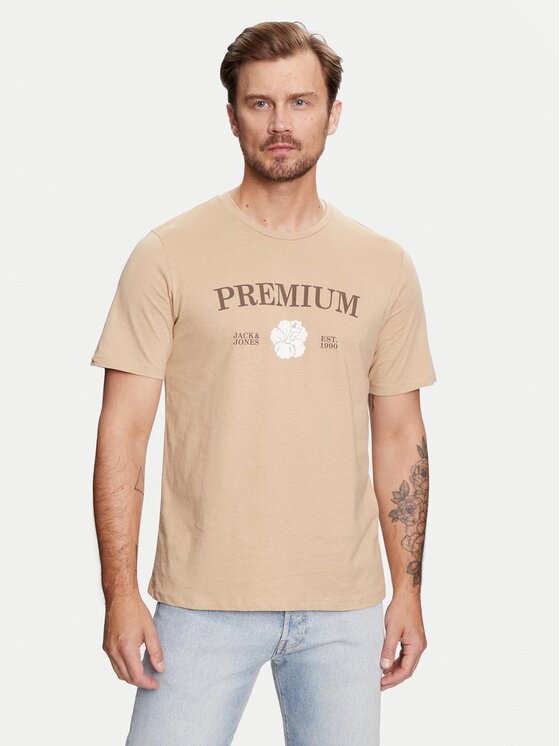 Jack&Jones Jack&Jones T-särk Jprblaalfie 12259673 Pruun Regular Fit