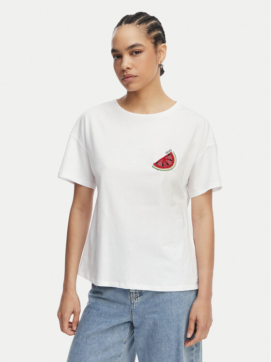 Liu Jo Tricou WA6414 JS923 Alb Regular Fit