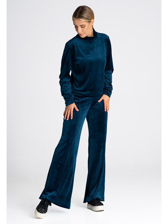 FIGL FIGLFIGL Pantaloni da donna M966 Blu Regular Fit