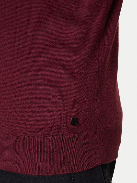 KARL LAGERFELD KARL LAGERFELD Pulover 655005 554399 Bordo rdeča Slim Fit