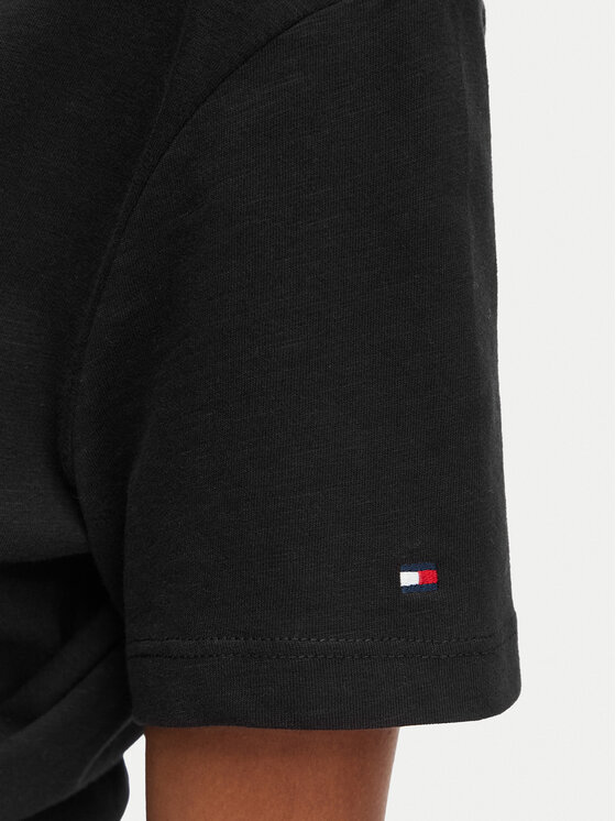 Tommy Hilfiger Tommy Hilfiger T-shirt WW0WW49256 Crna Relaxed Fit