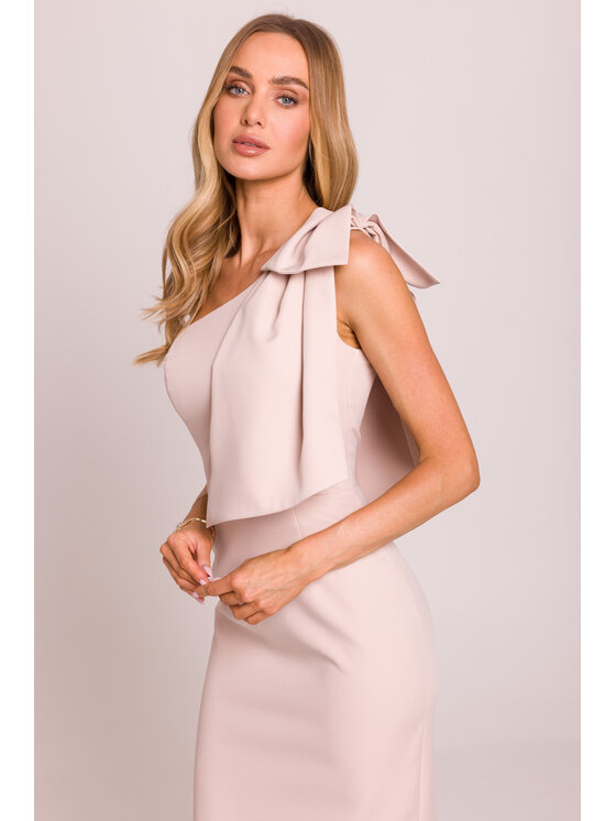 Made of Emotion Made of Emotion Sukienka wieczorowa M847 Beżowy Premium Fit