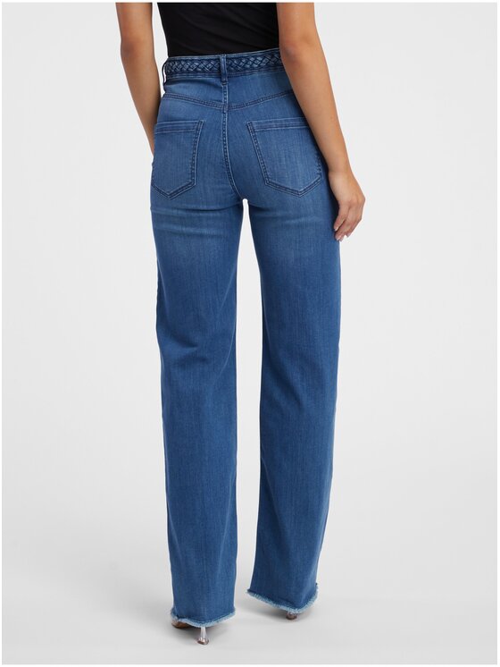 Orsay Orsay Jeansy 313086558000__42 Niebieski Wide Leg