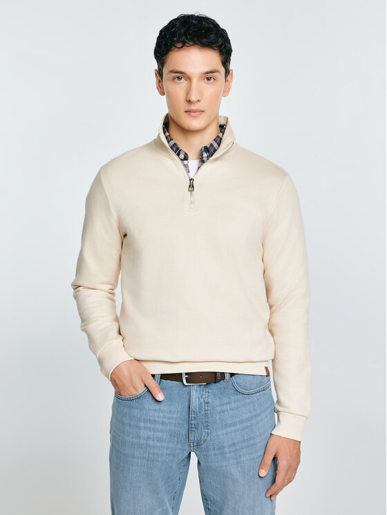 BIG STAR BIG STAR Bluza SALIH Kremowy Basic Fit