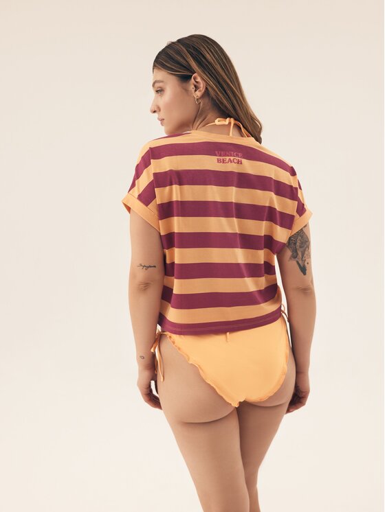 Esotiq Esotiq T-Shirt 43056 Pomarańczowy Regular Fit