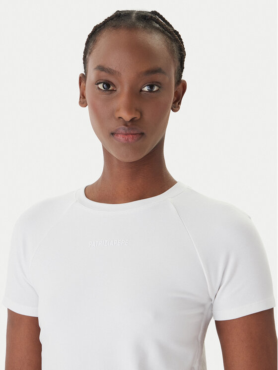 Patrizia Pepe Patrizia Pepe Tričko 2M4549/J416-W103 Biela Reglan Fit