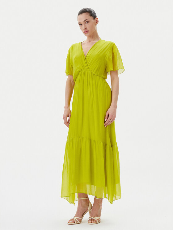 Haveone Haveone Rochie de vară AFF-N006 Verde Loose Fit