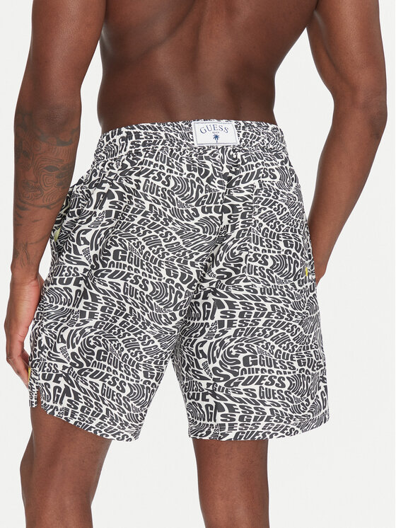 Guess Guess Σορτς κολύμβησης F5GT04 WG2D2 Κρεμ Regular Fit