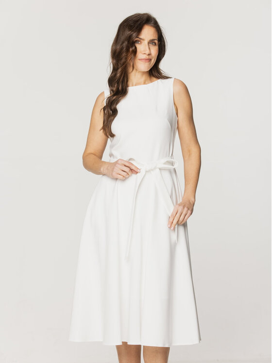 Willsoor Willsoor Sukienka koktajlowa 67610 Biały A-Line Fit
