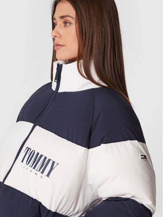 Tommy Jeans Tommy Jeans Pūkinė striukė Fashion DW0DW14306 Tamsiai mėlyna Oversize