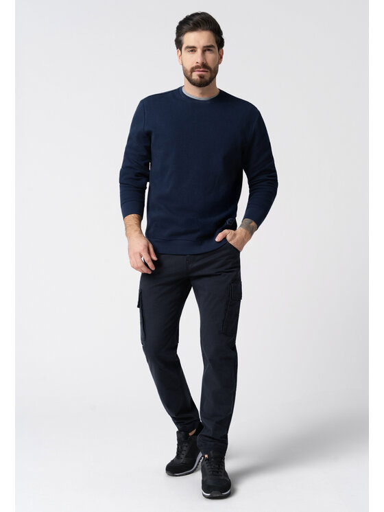 Volcano Volcano Bluza B-TONE Granatowy Regular Fit