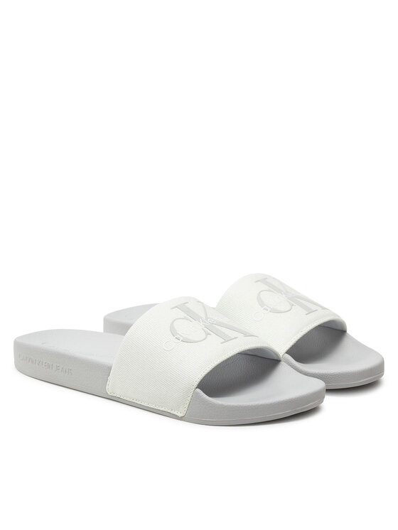 Calvin Klein Jeans Calvin Klein Jeans Шльопанці Slide Monogram Co YW0YW00103 Écru