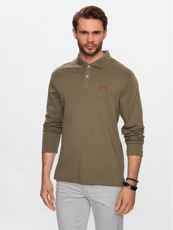 Guess Guess Polo marškinėliai Oliver M3YP36 KBL51 Žalia Regular Fit