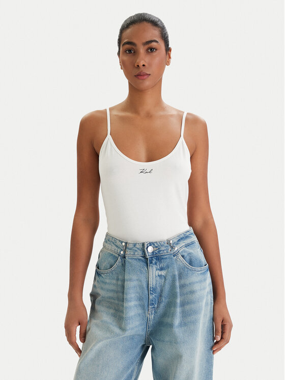 KARL LAGERFELD KARL LAGERFELD Souprava topů B1W47021 Černá Slim Fit