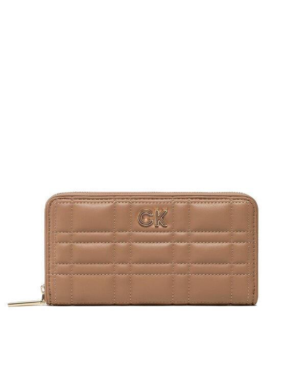 Portofel Mare de Damă Calvin Klein Re-Lock Quilt Z/A Wallet Lg K60K609912 Maro