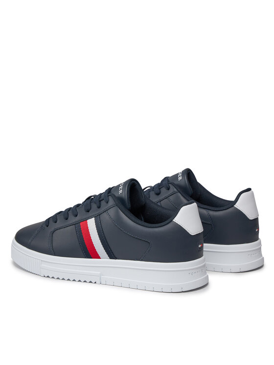 Tommy Hilfiger Tommy Hilfiger Laisvalaikio batai Supercup Lth Stripes Ess FM0FM04895 Tamsiai mėlyna