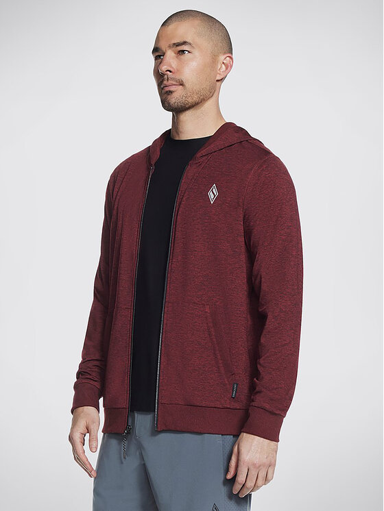 Skechers Prechodná bunda Knits Ultra Go Full Zip Hoodie JA26 Červená Regular Fit