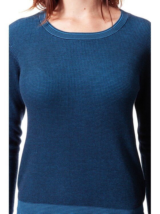 Wrangler Wrangler Sweter TWO TONE KNIT Niebieski Regular Fit