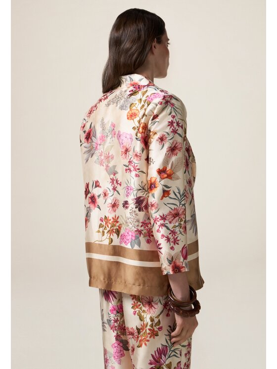 Oltre Oltre Giacca di transizione R008R002374N0R2 Crema Baggy Fit