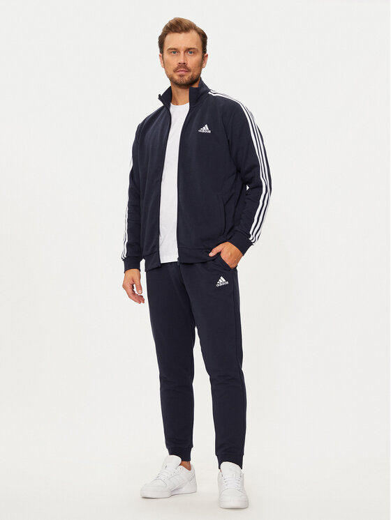 adidas adidas Treniņtērps Basic 3-Stripes French Terry IC6765 Tumši zils Regular Fit