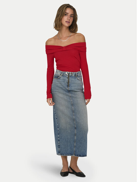 ONLY ONLY Halenka Fayola 15339435 Červená Slim Fit
