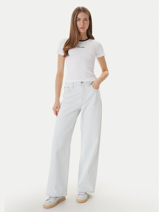 Guess Jeans Guess Jeans Футболка W6GPA9 KF641 Білий Slim Fit