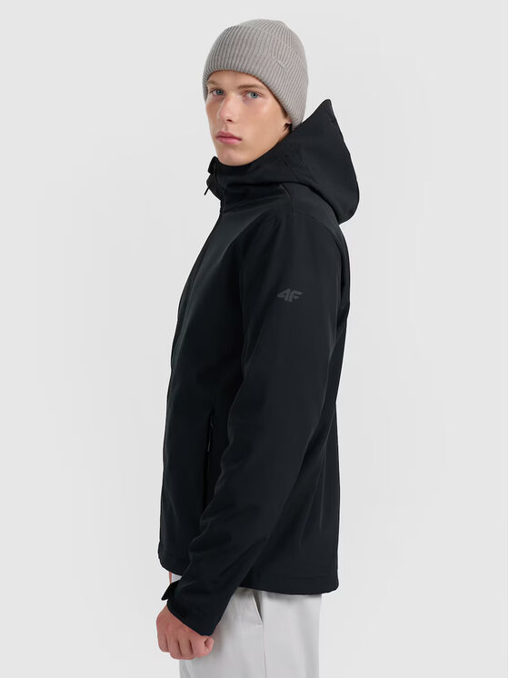 4F 4F Kurtka przejściowa MIDSHOP TEXTILE Czarny Regular Fit