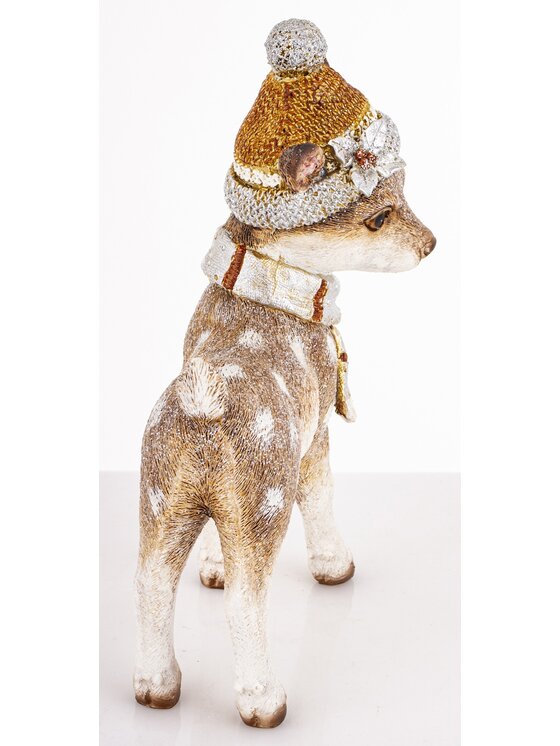 MIAhome MIAhome Figurka jelonek 29x16x8,5 cm CERBIATTO stojący Brązowy