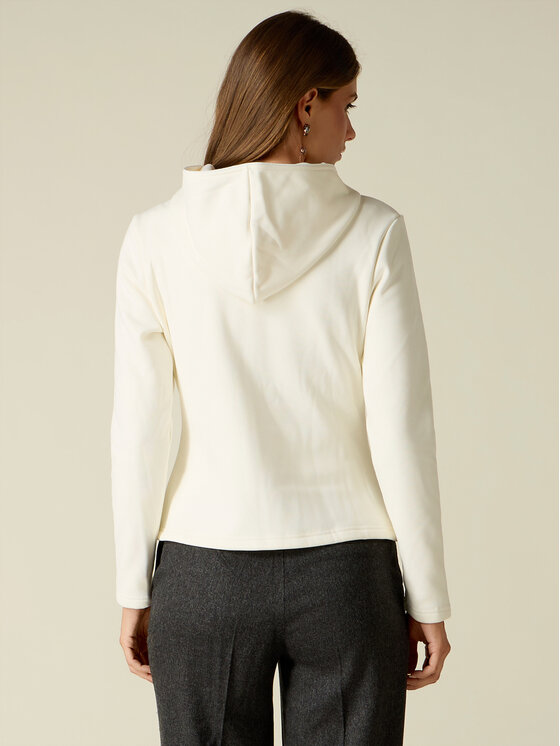 Oltre Oltre Bluza G958J004801N021 Biały Slim Fit