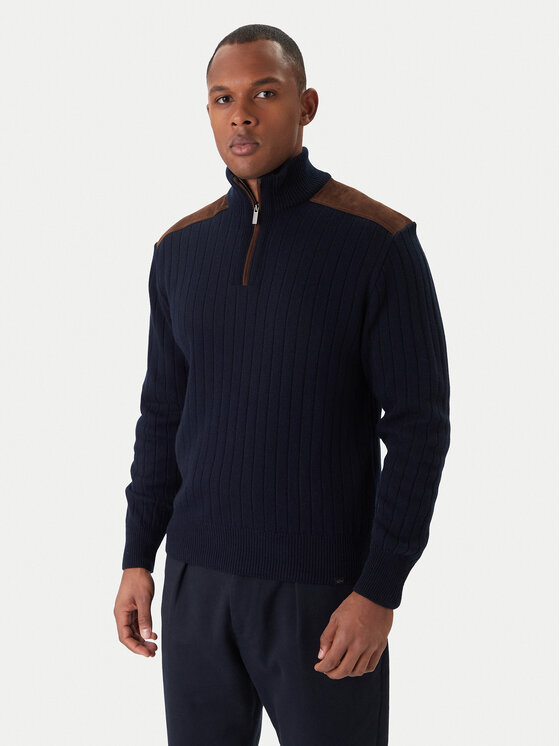 Paul&Shark Sweter 15311113 Granatowy Regular Fit