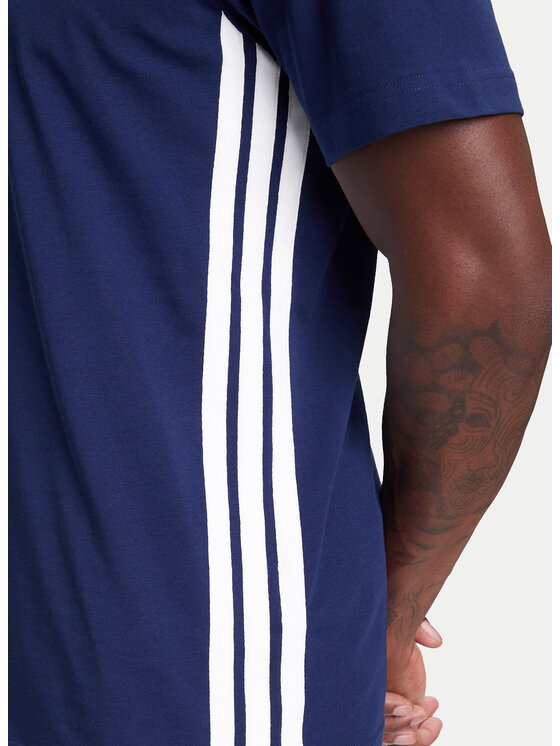 adidas adidas Tričko Essentials 3-Stripes JE6399 Modrá Regular Fit