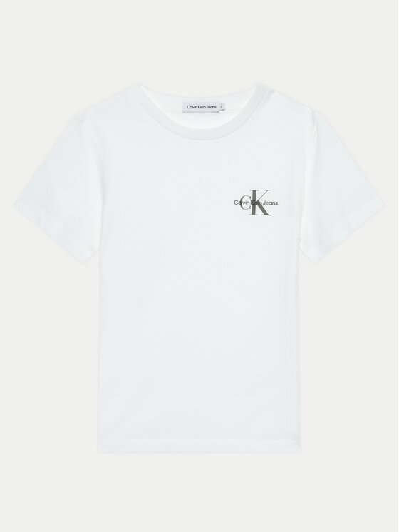Calvin Klein Jeans T-Shirt - Kinderkleidung, Größe 10Y Weiß Monogram IU0IU00624 D