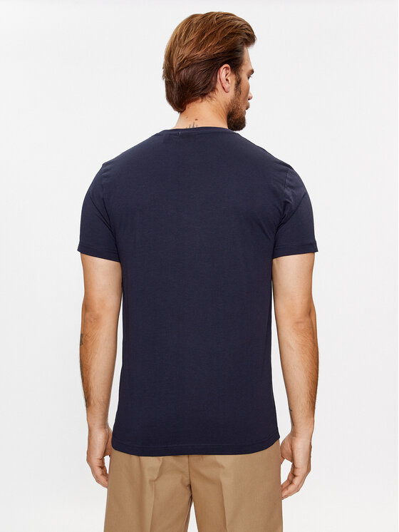 Gant Gant T-Shirt Shield 2003185 Tmavomodrá Slim Fit