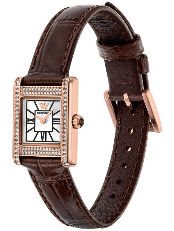 Emporio Armani Emporio Armani Zegarek AR80083SET Brązowy