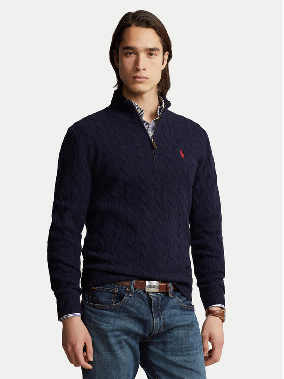 Polo Ralph Lauren Polo Ralph Lauren Svetr 710876766002 Tmavomodrá Regular Fit