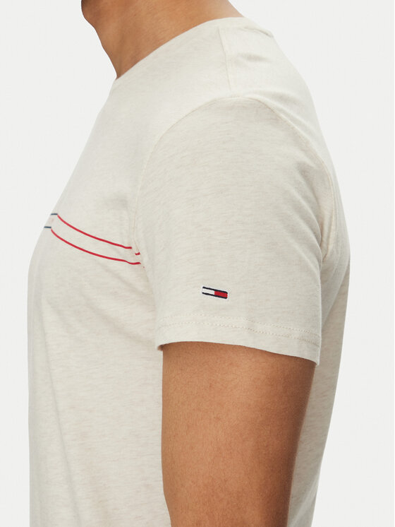 Tommy Jeans Tommy Jeans T-Shirt Entry Graphic DM0DM20779 Beżowy Slim Fit