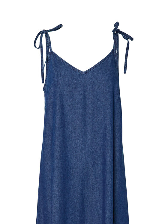Pieces Pieces Дънкова рокля Tenim 17157940 Тъмносин Loose Fit